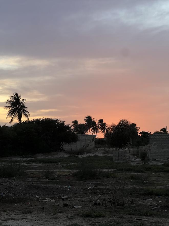 Un hermoso atardecer de vuelta a casa