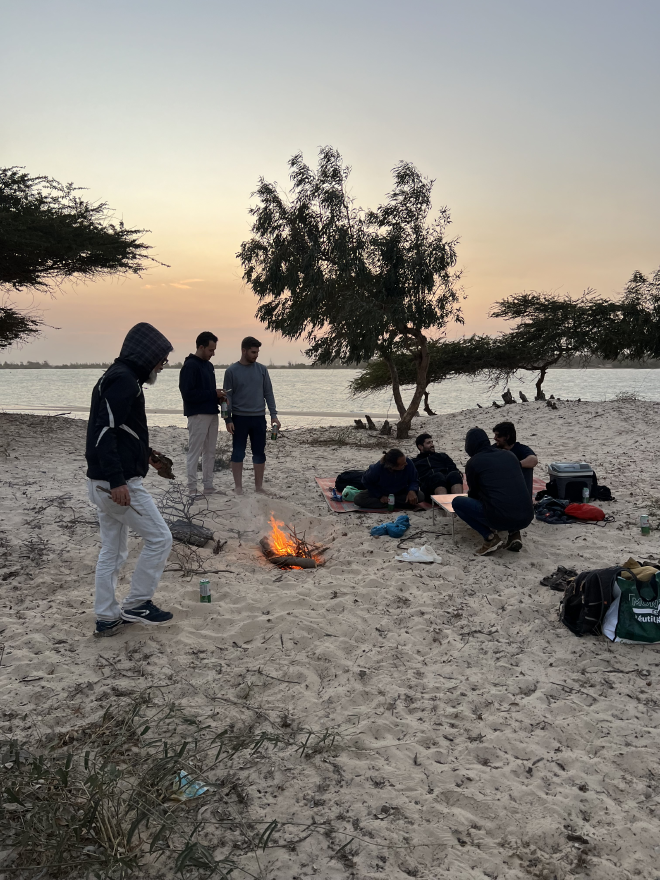 Tarde en la playa de Lakhrar